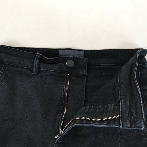 Everlane The Slim-Leg Crop Jeans Women's Size 4 Washed Black Stretch Denim - Picture 4 of 12